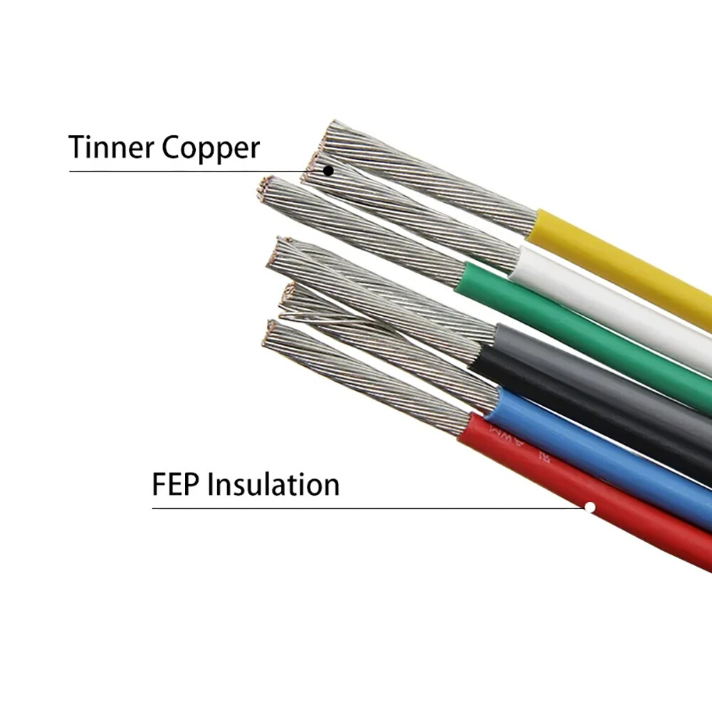 PTFE Cable Wire UL1332 Flexible Tinned Copper 12 14 16 18 20 22 24 26 28 AWG