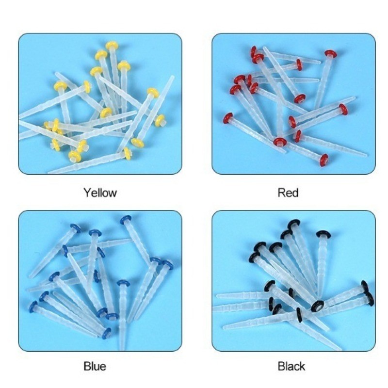 200pcs Dental Quartz Fiber Post Kit 8 Sizes Straight & Screw Threaded Posts Endo