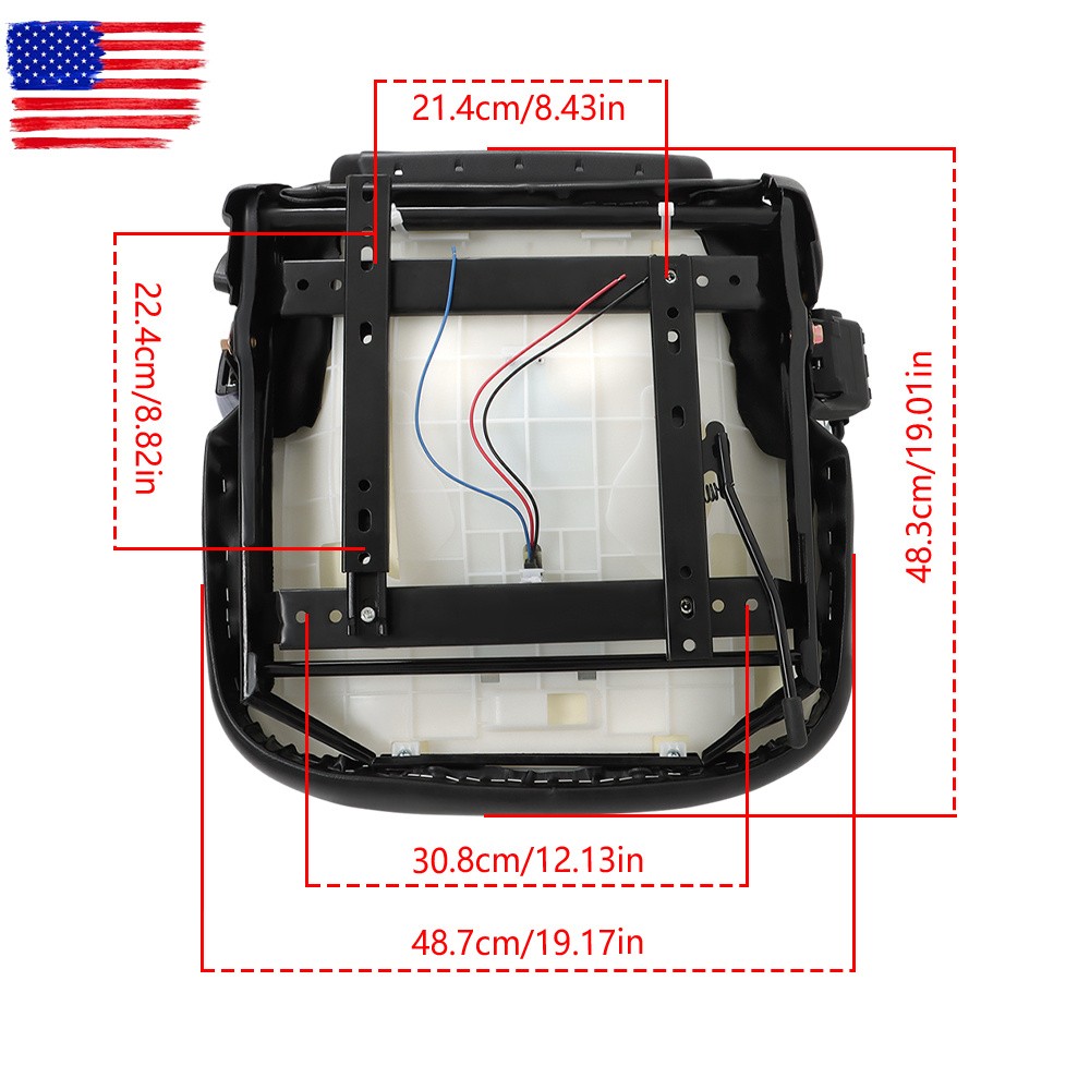 New For Toyota Forklift Seat With Seatbelt & Switch Adjustable Back Universal