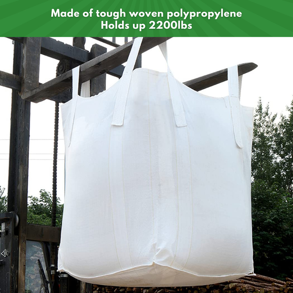 Heavy Duty FIBC Bulk Bag 2200 Lbs, Super Sack, Big Bag Filler Hopper