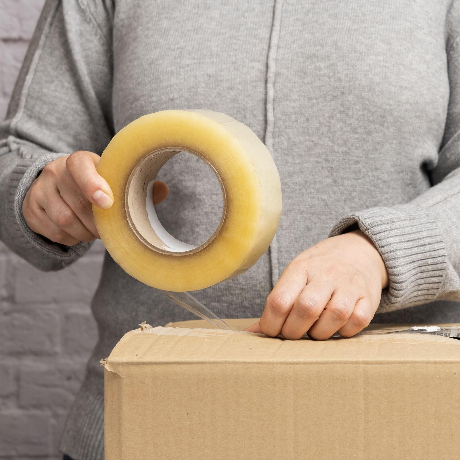 24 Rls Clear Carton Sealing Tape 3″ x 110 Yds Acrylic Adhesive Tape 2.5 Mil