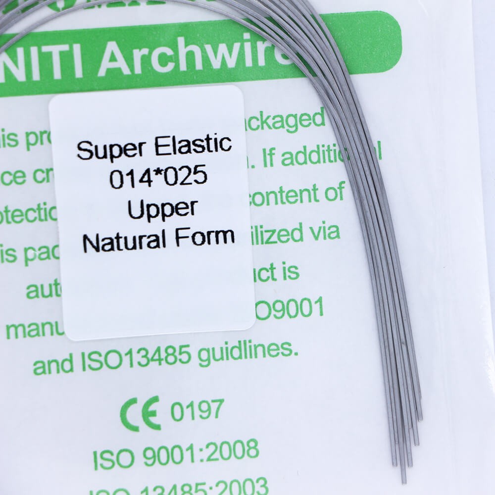5×Dental Ortho Super Elastic Niti Rectangular Arch Wires Natural 14×25 Upper