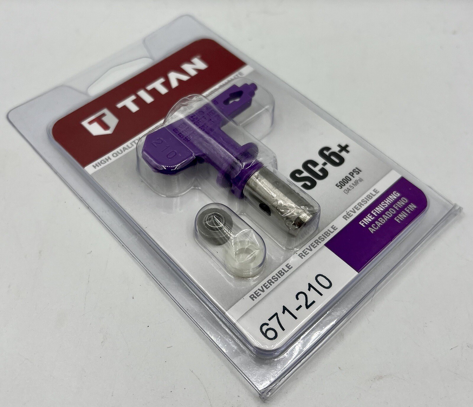 NEW Titan 671-210 5000 PSI SC-6+ Synergy Fine Finish Tip 0.010 in. SHIPS FREE!