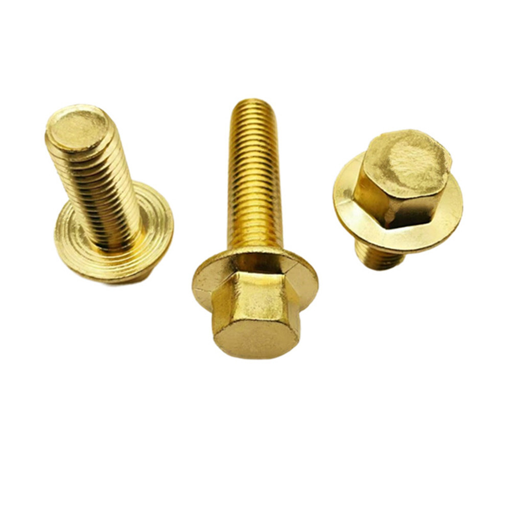 Brass Hexagon Flange Bolts Hex Flange Head Screws M8 M10 M12