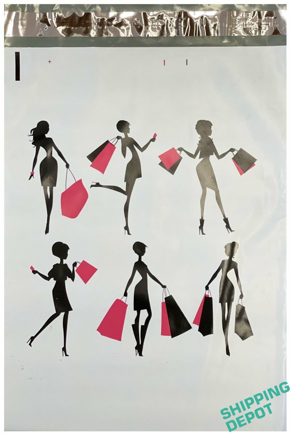 Custom Design 10×13 Poly Mailers Cute Shopping Pink Black Envelope Mailers