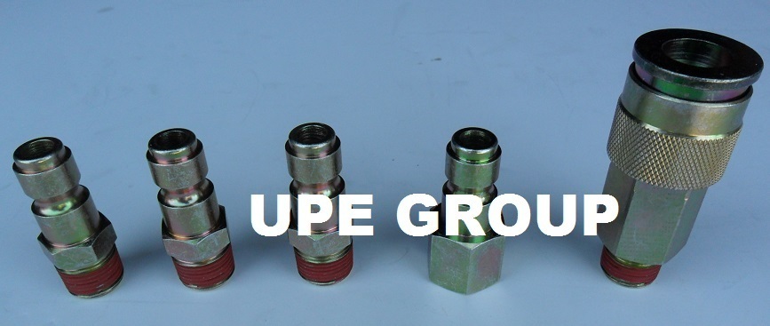 5 PACK HIGH FLOW STEEL 3/8″ AIR QUICK COUPLER CONNECTOR DISCONNECT AD81