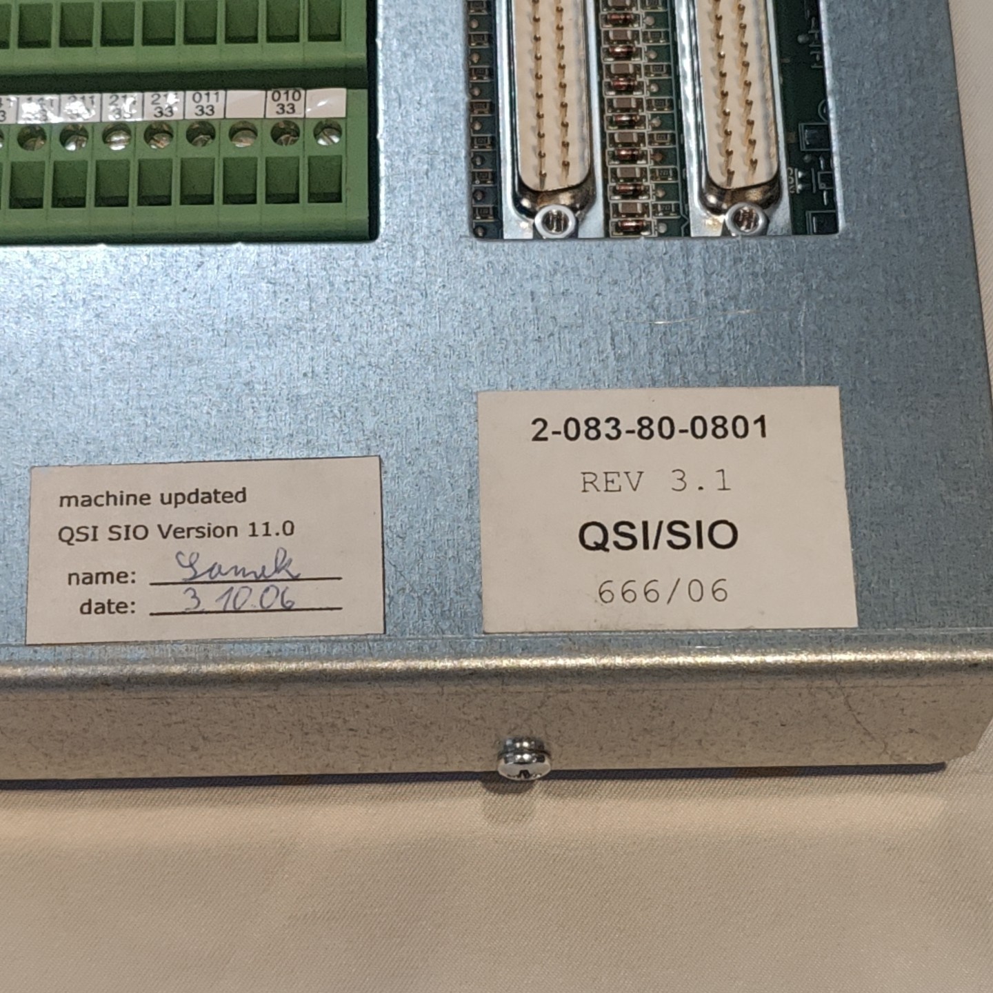 Homag 2-083-80-0801 Rev 3.1 Controller QSI/SIO Version 11.0 Brandt Edge Bander