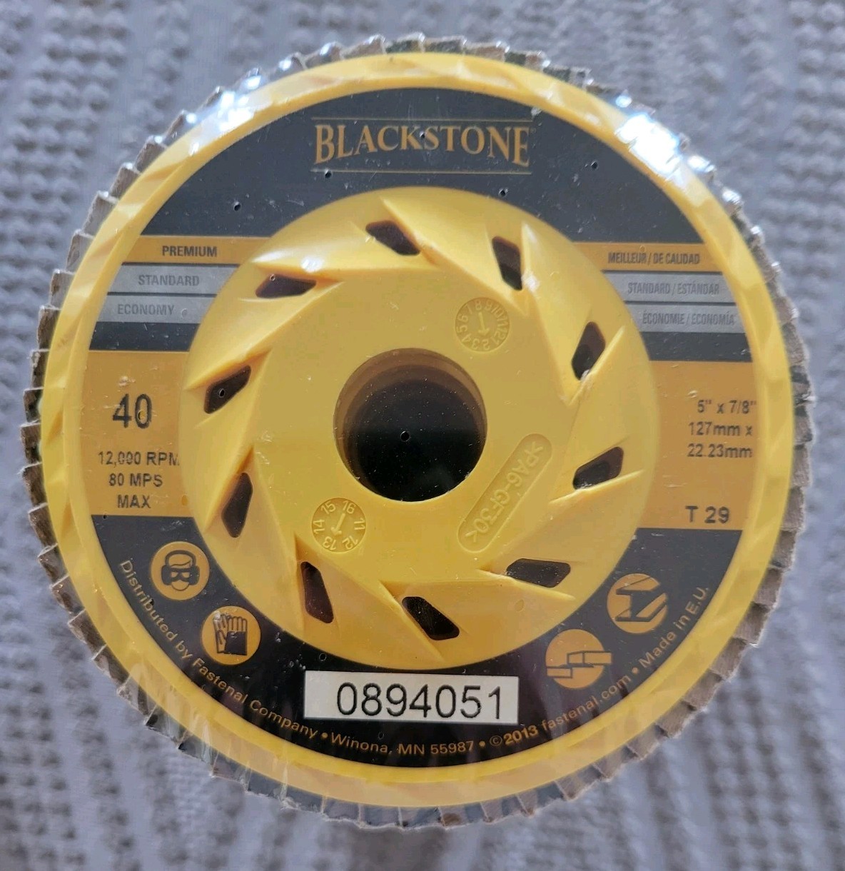 10 PACK Blackstone Heavy Duty T29 40G 5″ x 7/8″ Zirconia Flap Disc *0894051
