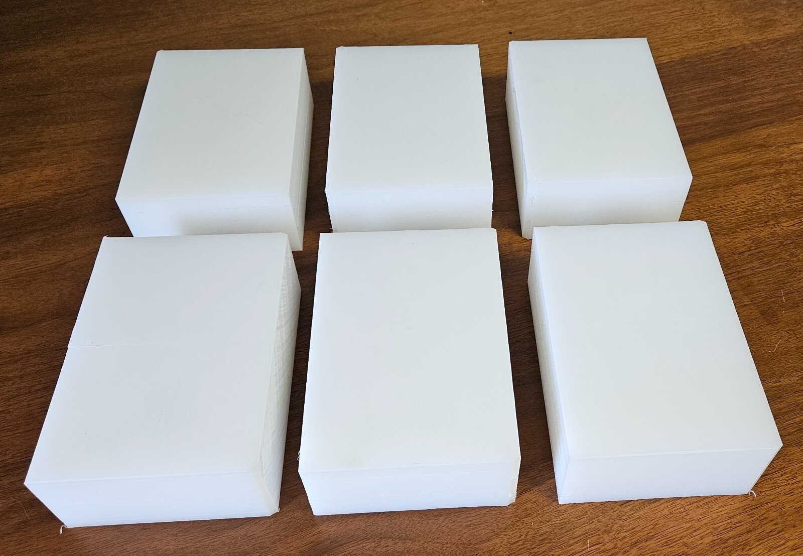 (QTY 6) UHMW Polyethylene Plastic 2-1/2” x 5” x 7” (oversized) FREE SHIPPING