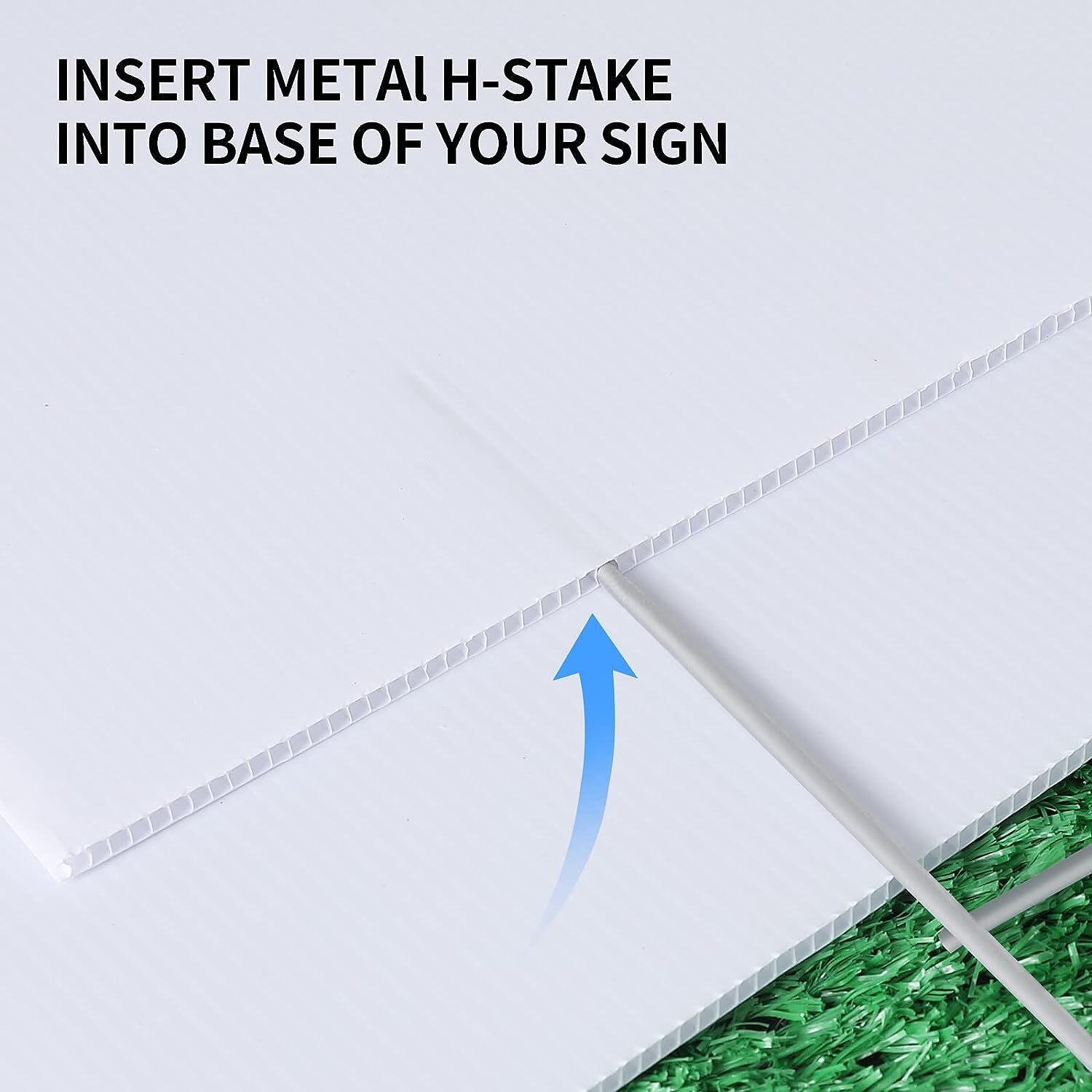 12×18 BLANK WHITE YARD SIGN KIT 3,5,10… Garage Yard sale W/STAKES+SHARPIES USA