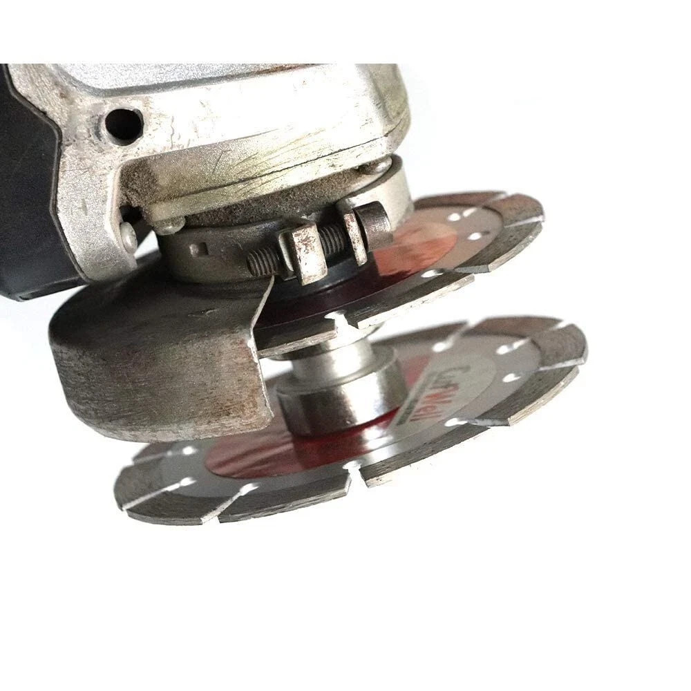 10.2cm Angle Grinder Double Blade Adapter For Diamond Marble Blades, Nut
