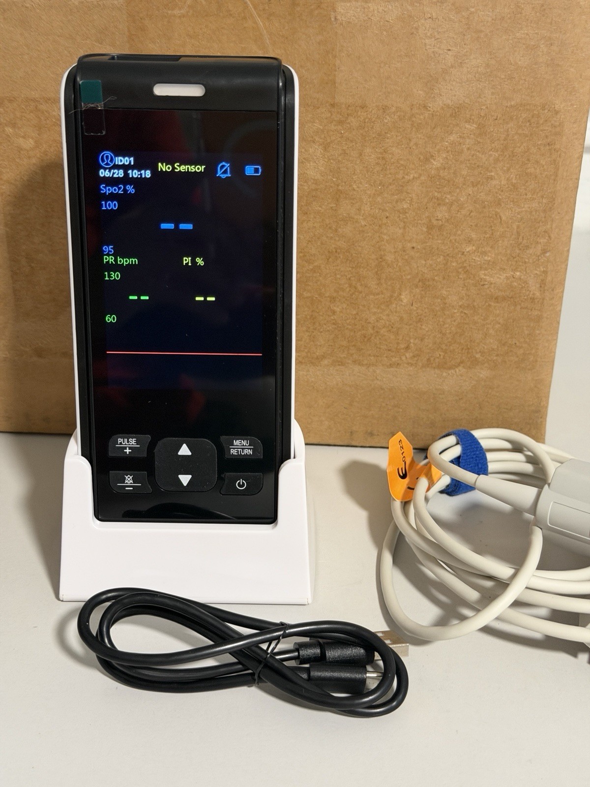 Handheld Pulse Oximeter with Wireless Transmission, Alarm, Multi-User Support