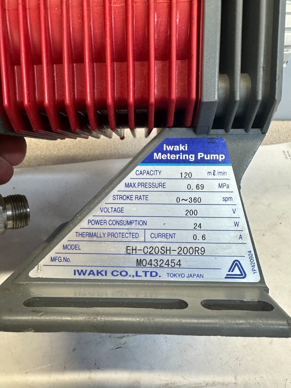 Iwaki EH-C20SH-200R9 200V 24W Metering Pump, EHC-C200R Controller FREE SHIPPING