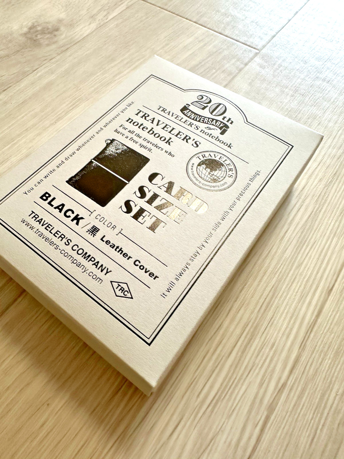 Traveler’s Notebook Card Size 20th Anniversary Set Leather Brown Black Japan NEW