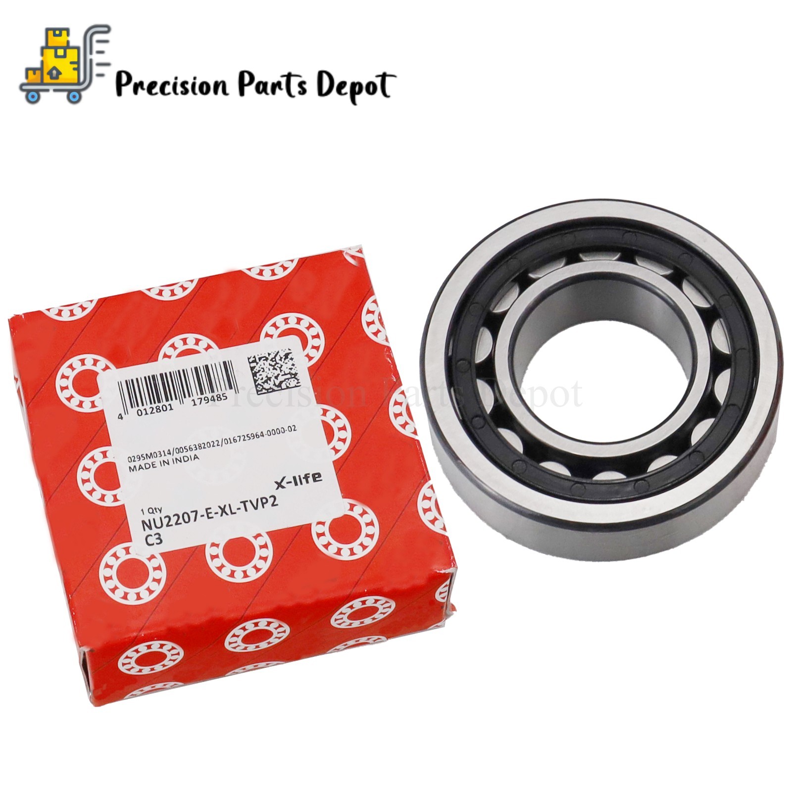 Fits FAG NU2207 E XL TVP2 C3 Cylindrical Roller Bearing 35x72x23mm