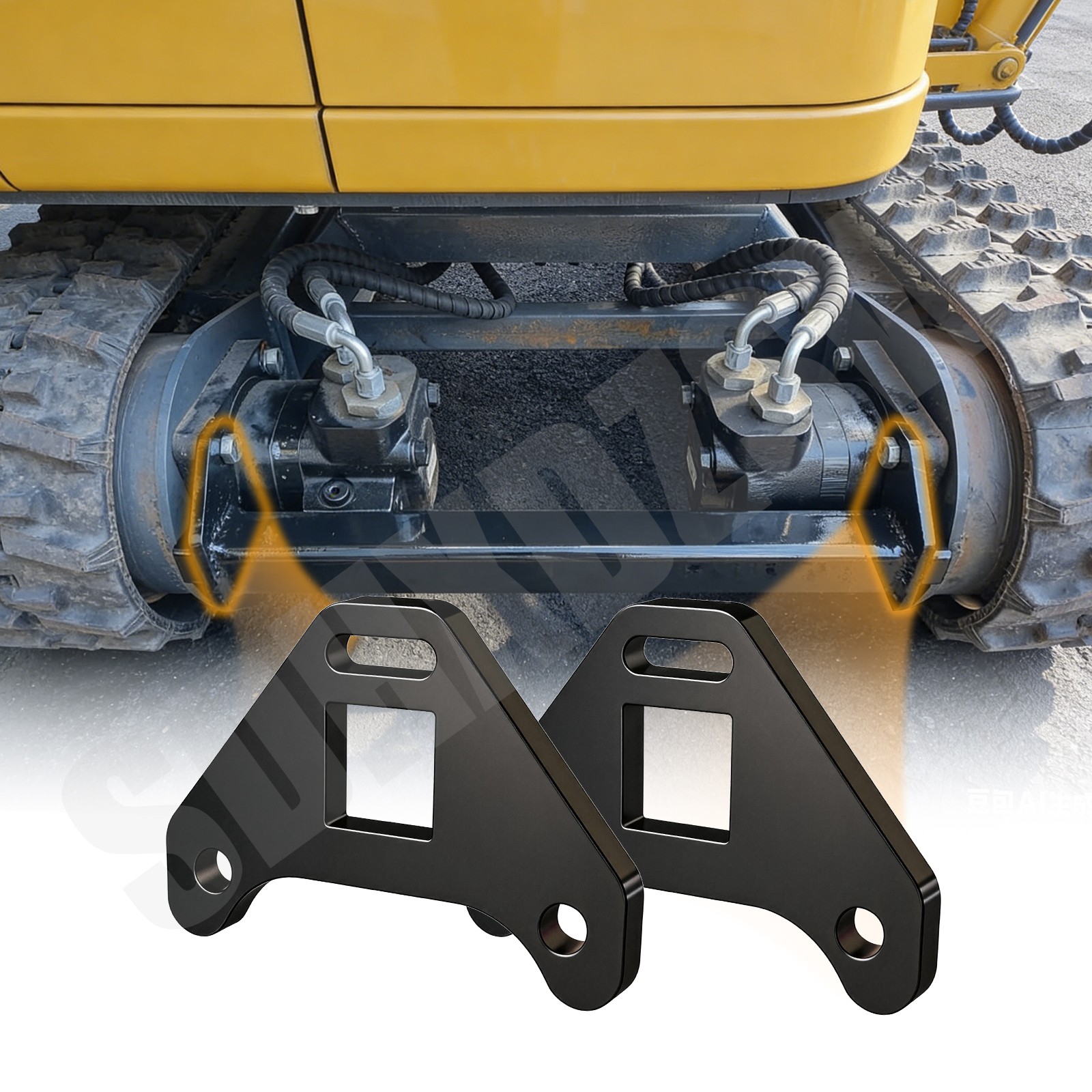Chinese Mini Excavator Drive Motor Reinforcement Brackets – Square Motors