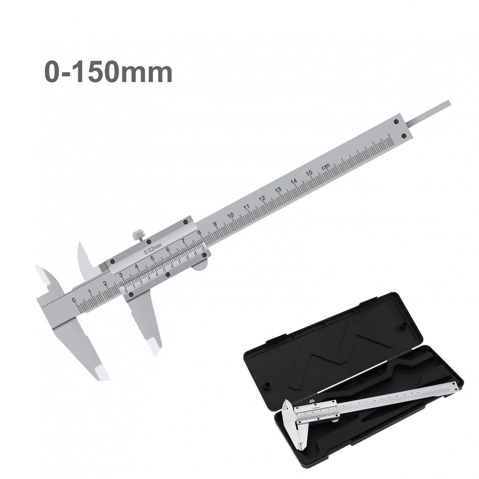 Vernier Caliper,0-150mm Manual Non Digital Calipers, Carbon Steel Micrometer