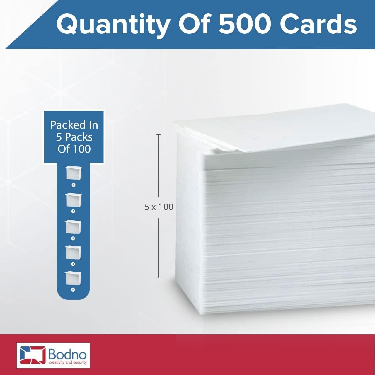 High-Quality White CR80 PVC Cards 30 Mil – 500 Count for Professional Use