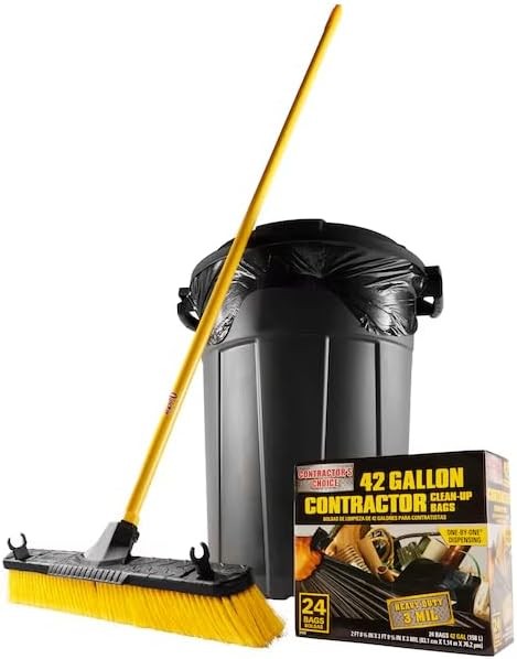 Contractor’s Choice 24-Count 42-Gallon Outdoor Clean Up Construction Trash Bags
