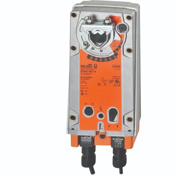 EFB24-MFT-S – NEW | Belimo | Actuator, 270 in-lb, Spring Return, 24V, MFT, SW