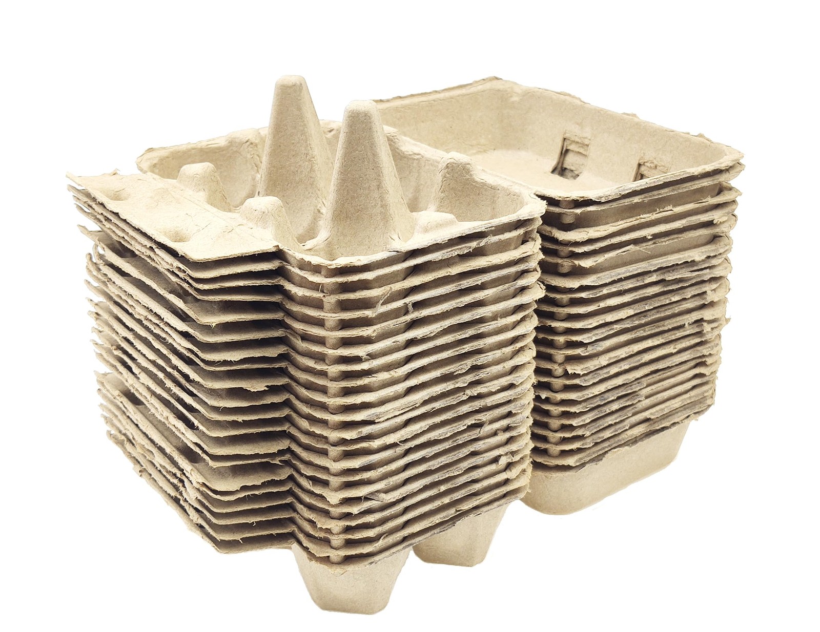 Pulp Fiber Egg Cartons 6 Count Tray Half Dozen Storage Reusable 40 PCS