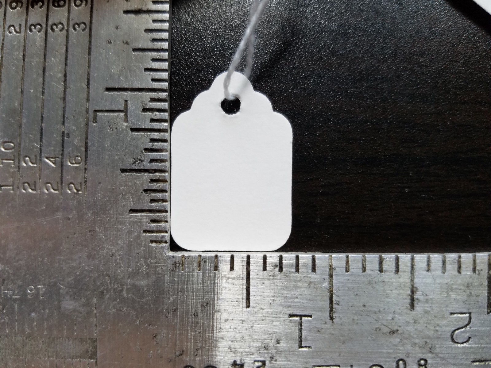 1000 Blank White Merchandise Price Tags with Strings Size #2 Retail Strung Label