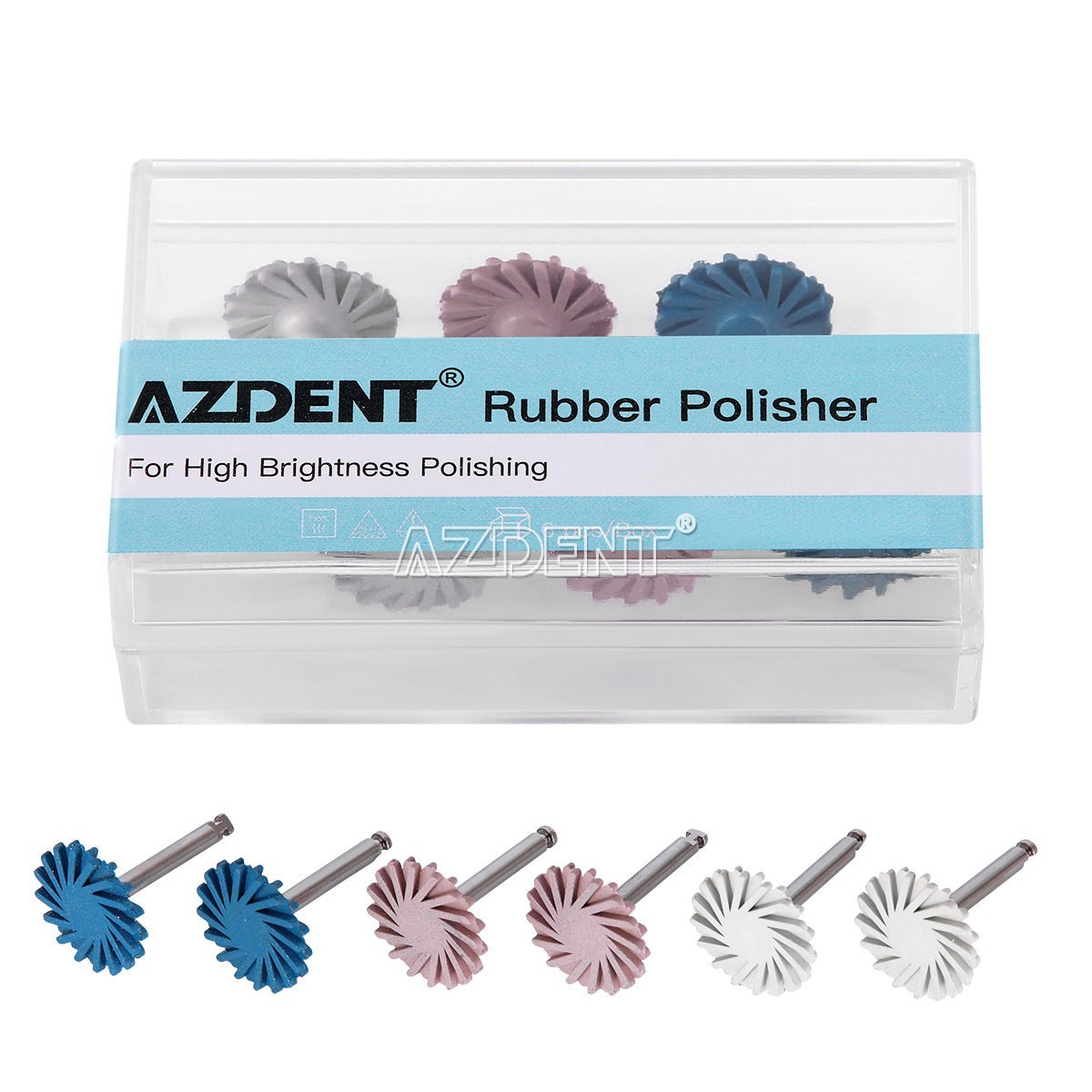 6Pc Dental Polishing Wheel Discs Kit RA 2.35mm for Composite Ceramic Polishing