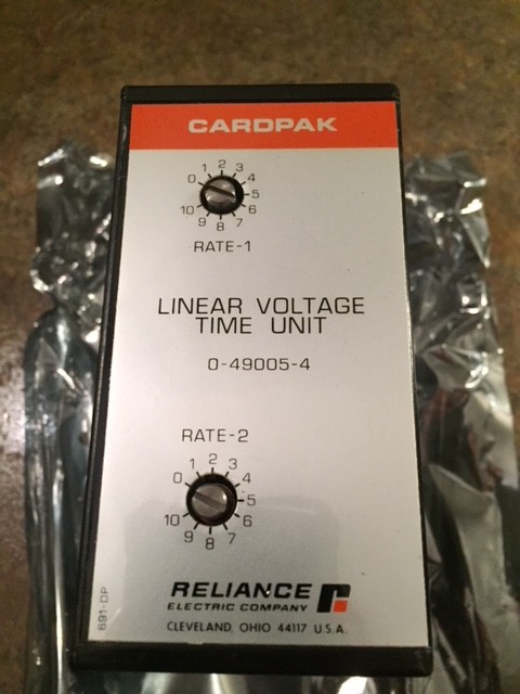 RELIANCE ELECTRIC 0-49005-4 CARDPAK LINEAR VOLTAGE TIME UNIT NEW