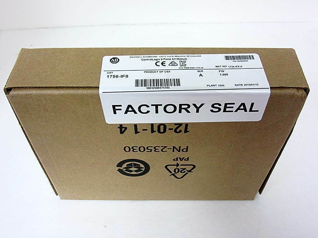 New Sealed Allen Bradley 1756-IF8 ControlLogix 8 Point A/I Module 1756IF8 Ser A