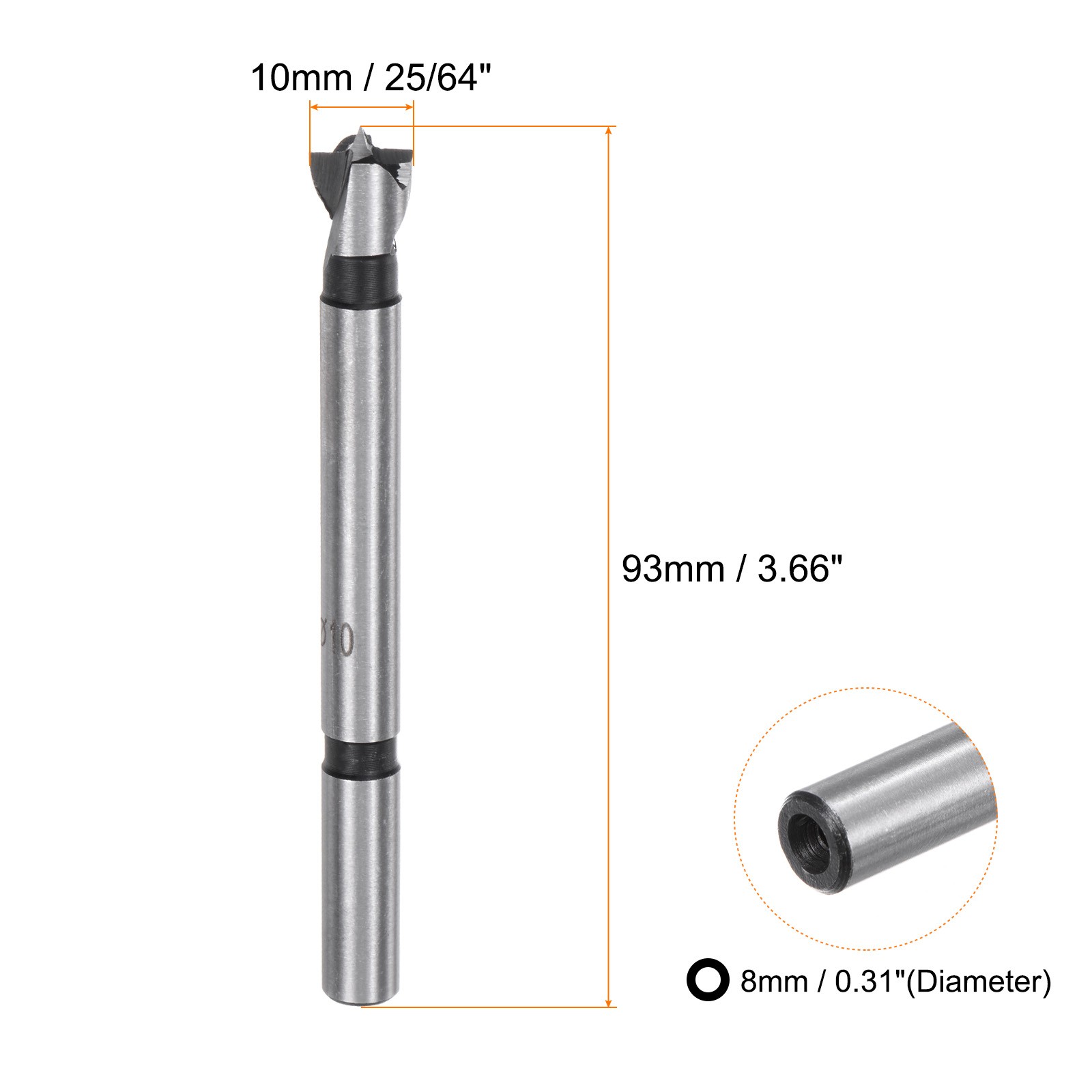 2pcs – Forstner Drill Bit 25/64″(10mm) Multi-tooth Woodworking Drilling Hole