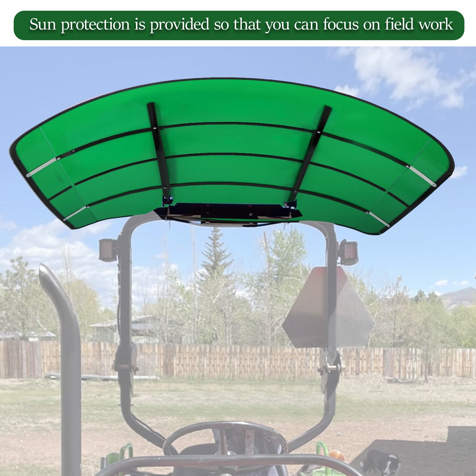 Tuff Top Tractor Canopy 52″ X 52″ For John Deere 2″ x 2″ or 2″ x 3″ ROPS Green