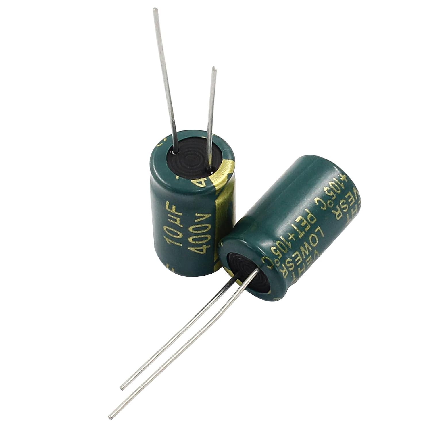 10PCS 400V 10UF Electrolytic Capacitor, 0.39X0.63In High Frequency Aluminum Elec