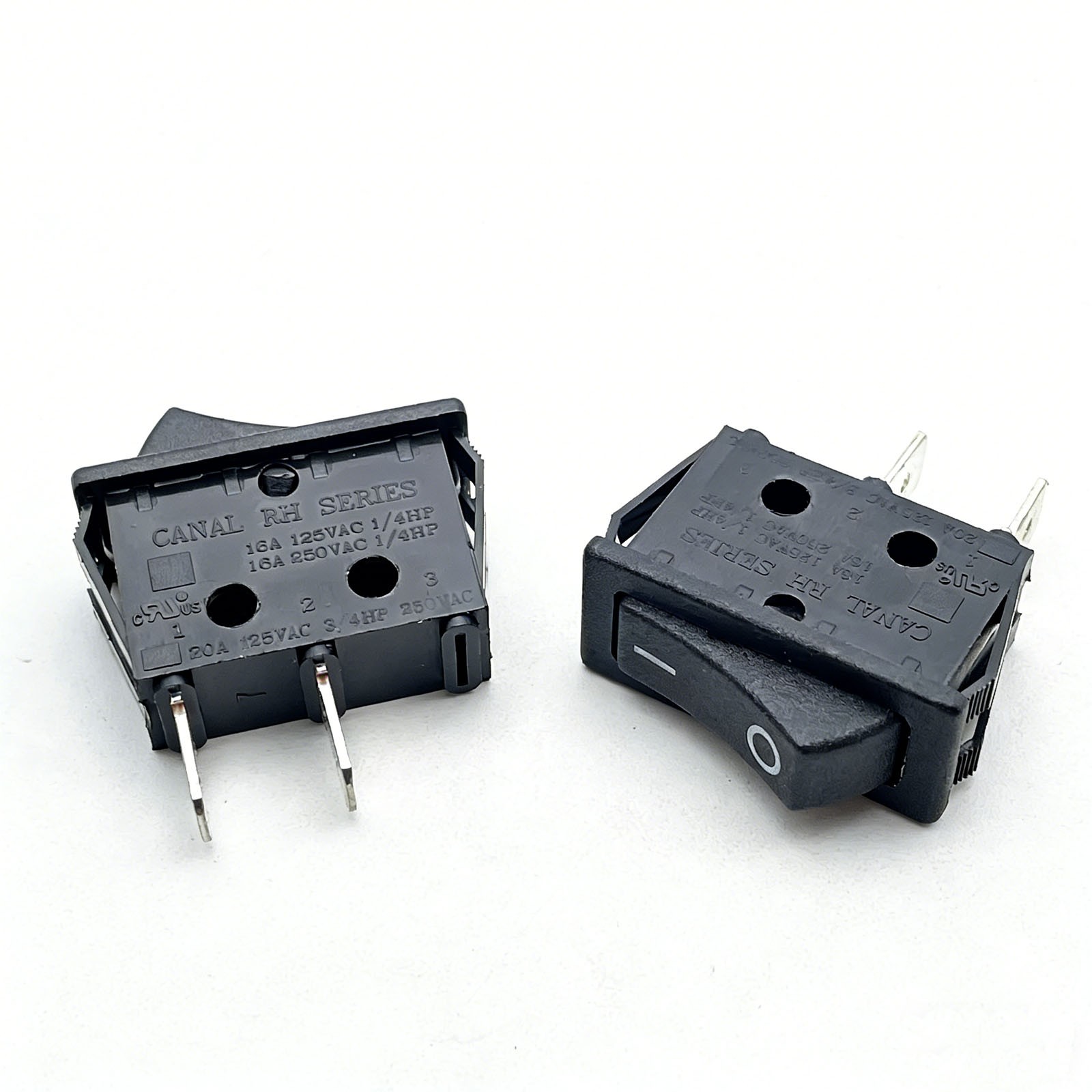 3 Pcs AC 16A/125V 16A/250V 2 Terminal 2 Position SPST Rocker Switch