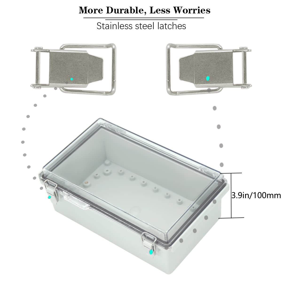 Junction Box ABS Plastic Dustproof Waterproof IP67 Electrical Boxes Hinged Shell