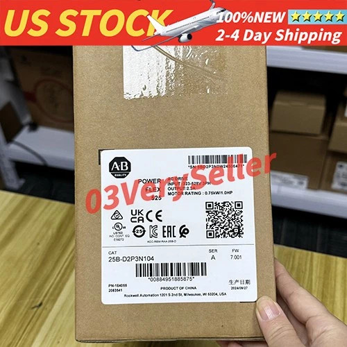 NEW Allen-Bradley 25B-D2P3N104 PowerFlex 525 0.75kW 480V 1Hp AC Drive Fast Ship