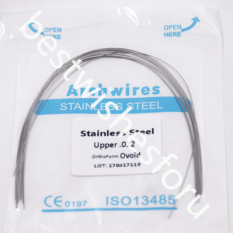 100x 10 Bag Dental Ovoid Stainless Steel Round Arch Wire 012-020 Upper Lower Opt