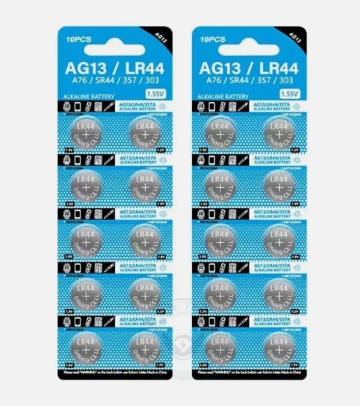 10Pcs AG13 LR44 A76 357 357A LR1154 SR1154 SR44 1.5V Button Battery Coin Cell