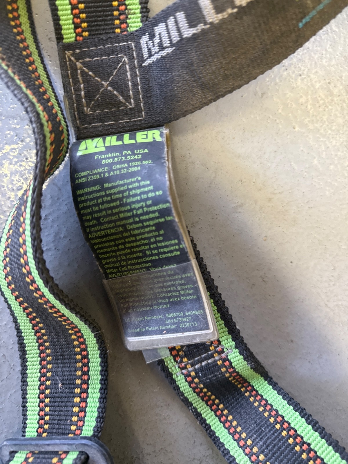 Miller Duraflex Harness E650 UGNU 400lbs + Sofstop 913WLS 6ft