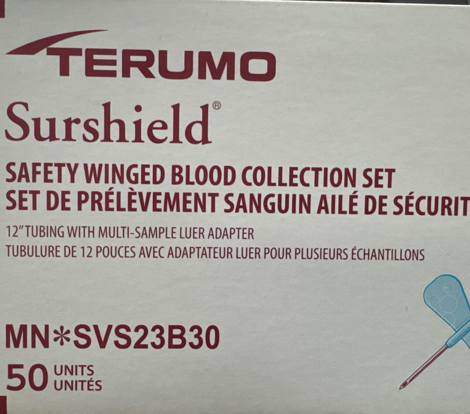 50/Box, Safety Winged Butterfly with Luer Adapter, 23G X 3/4”, 2025-04-03exp.