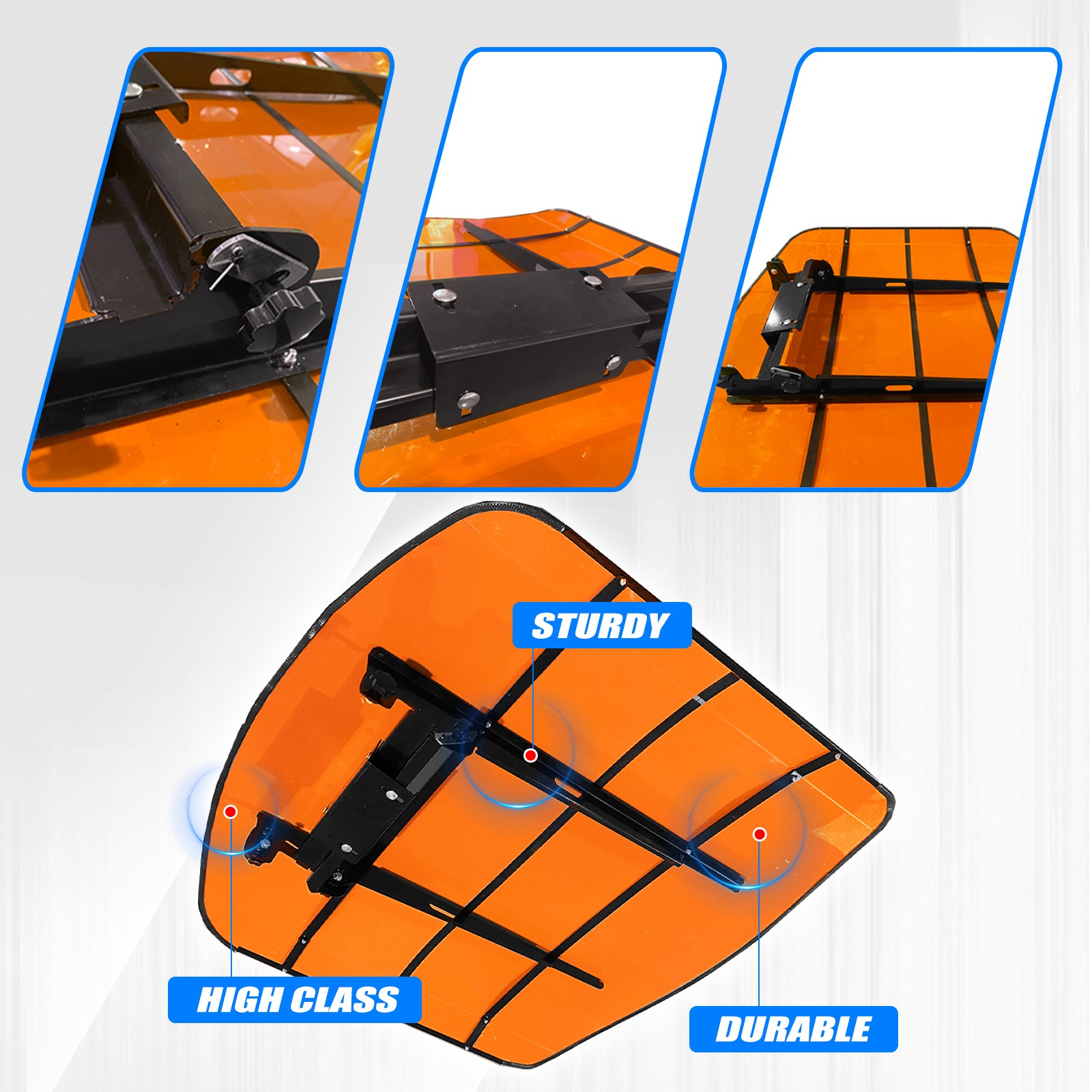 Tractor Canopy For Tractors Mowers ROPS Replace for Tuff Top 52″x52″ Orange