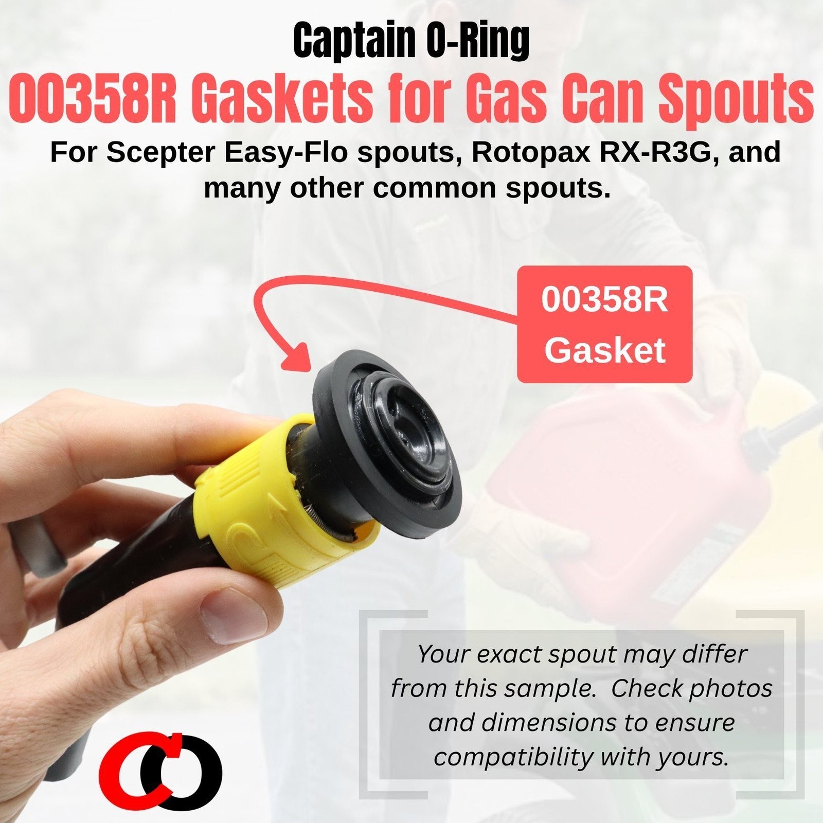 (6 Pack) Gas Can Spout Gasket Seals – Universal Rubber Replacements
