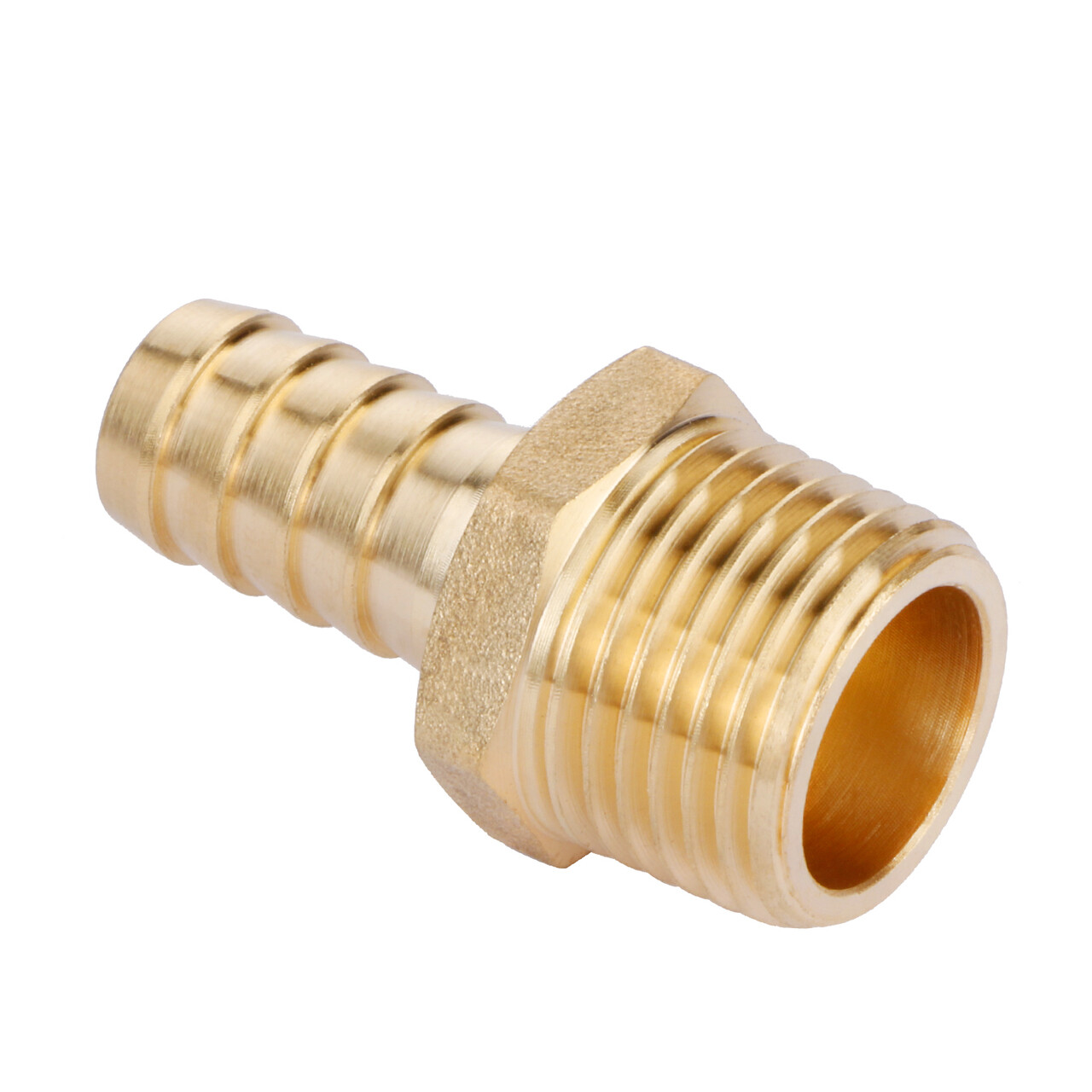 U.S. Solid 1/2″ Hose Barb Brass Fitting NPT 1/2″ Male, 1pc