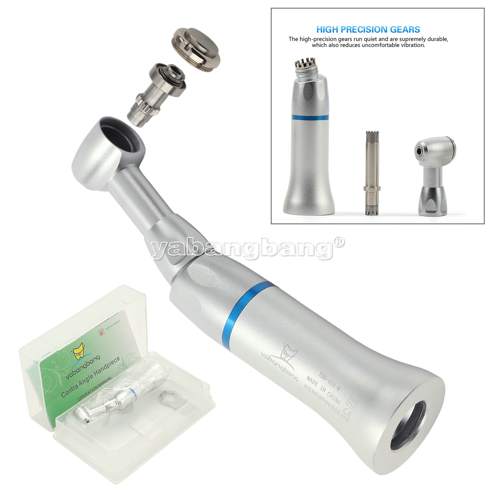 NSK Style Dental Push Button Slow Low Speed Contra Angle Handpiece PAD CA 2.35mm