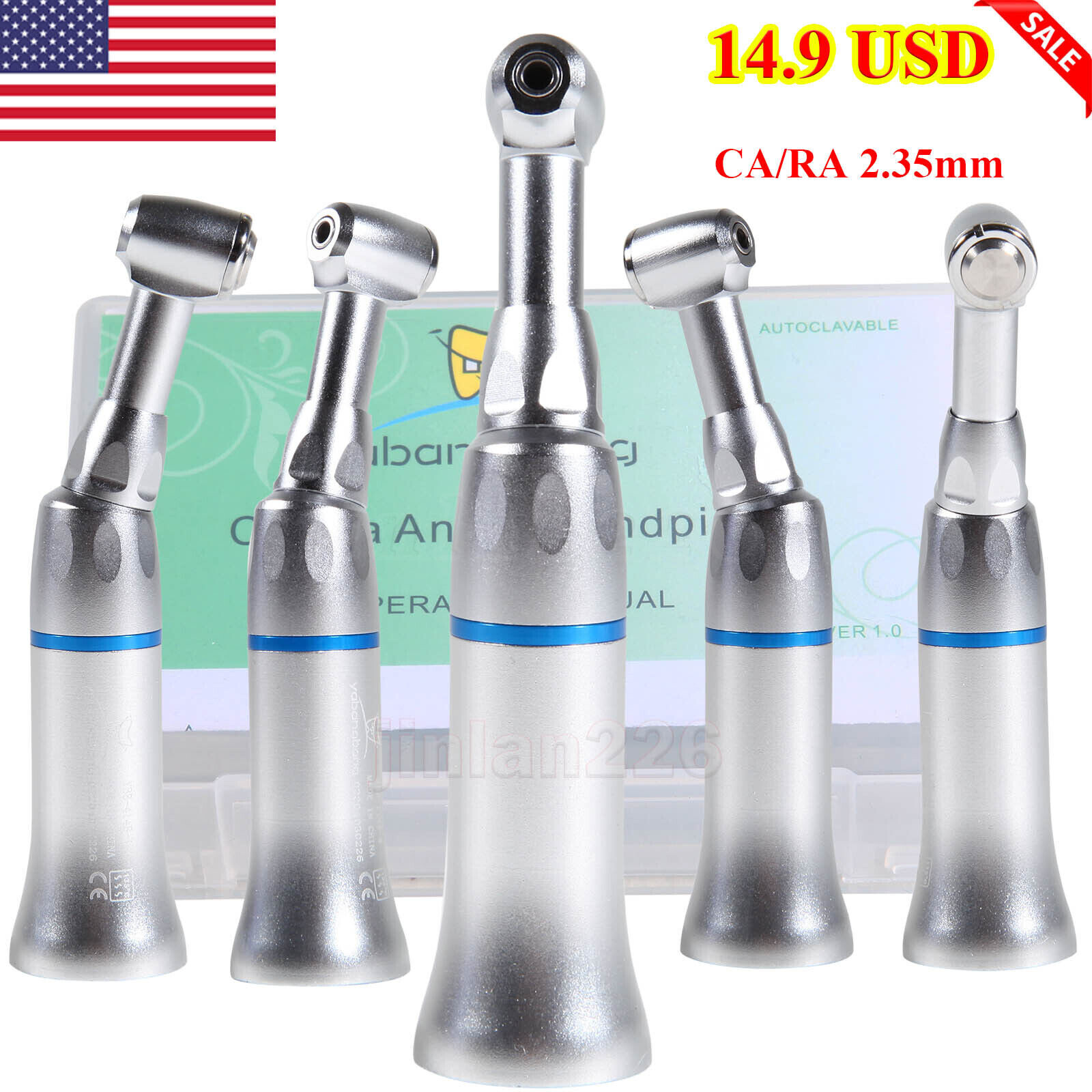 10* BURR Dental Fast High Speed Handpiece Push Turbine 4 Holes Fit NSK Pana Max