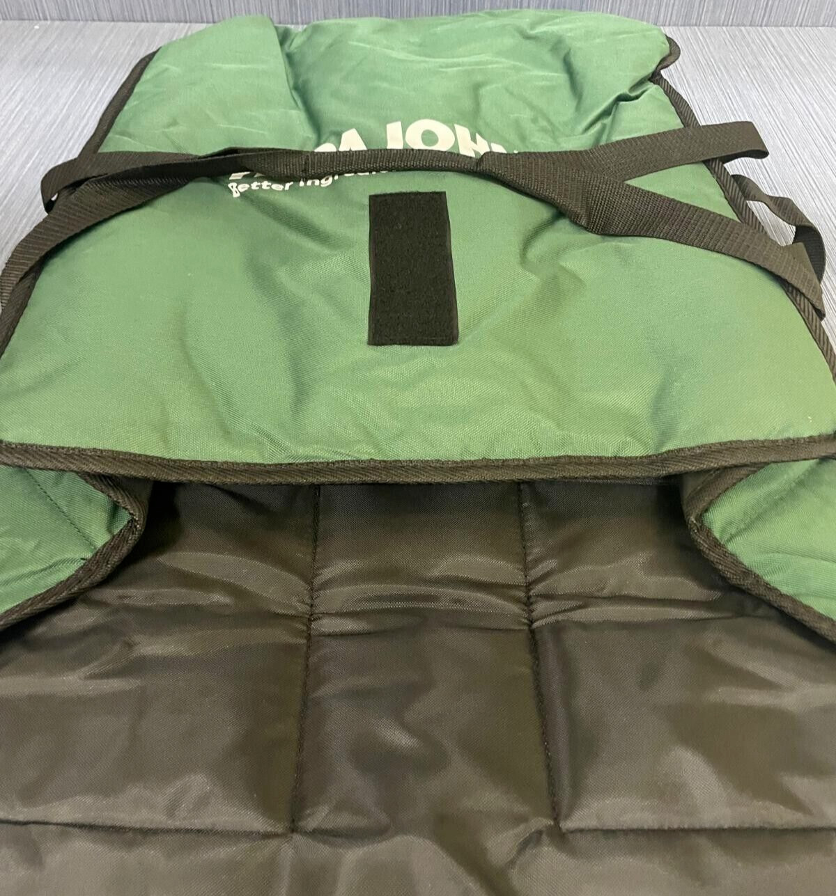 Papa John’s Green Large Pizza Delivery Bag Thermally Insulated Door Dash Etc.