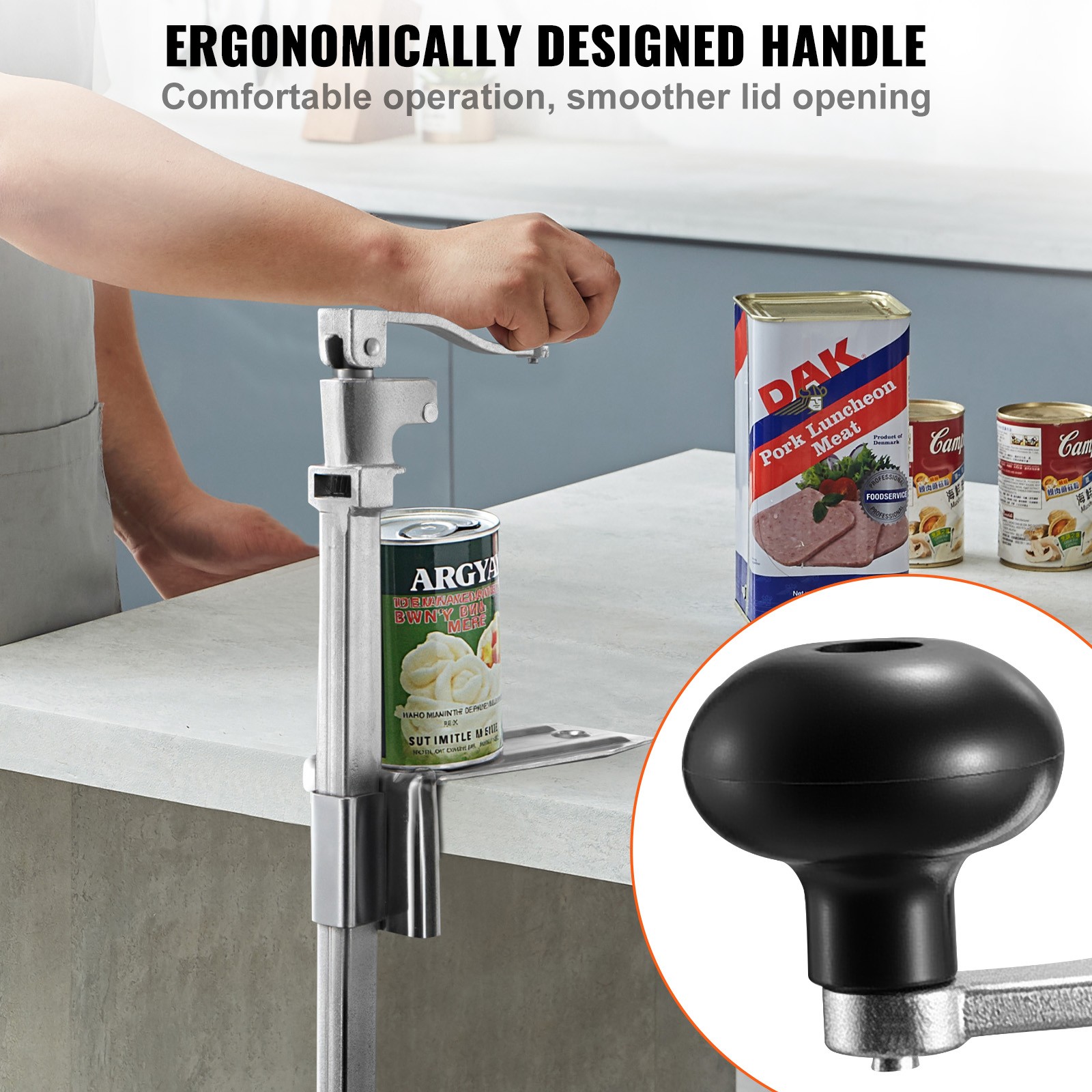 VEVOR Commercial Can Opener Tabletop Manual 11.8 in Can Opener for Restaurant