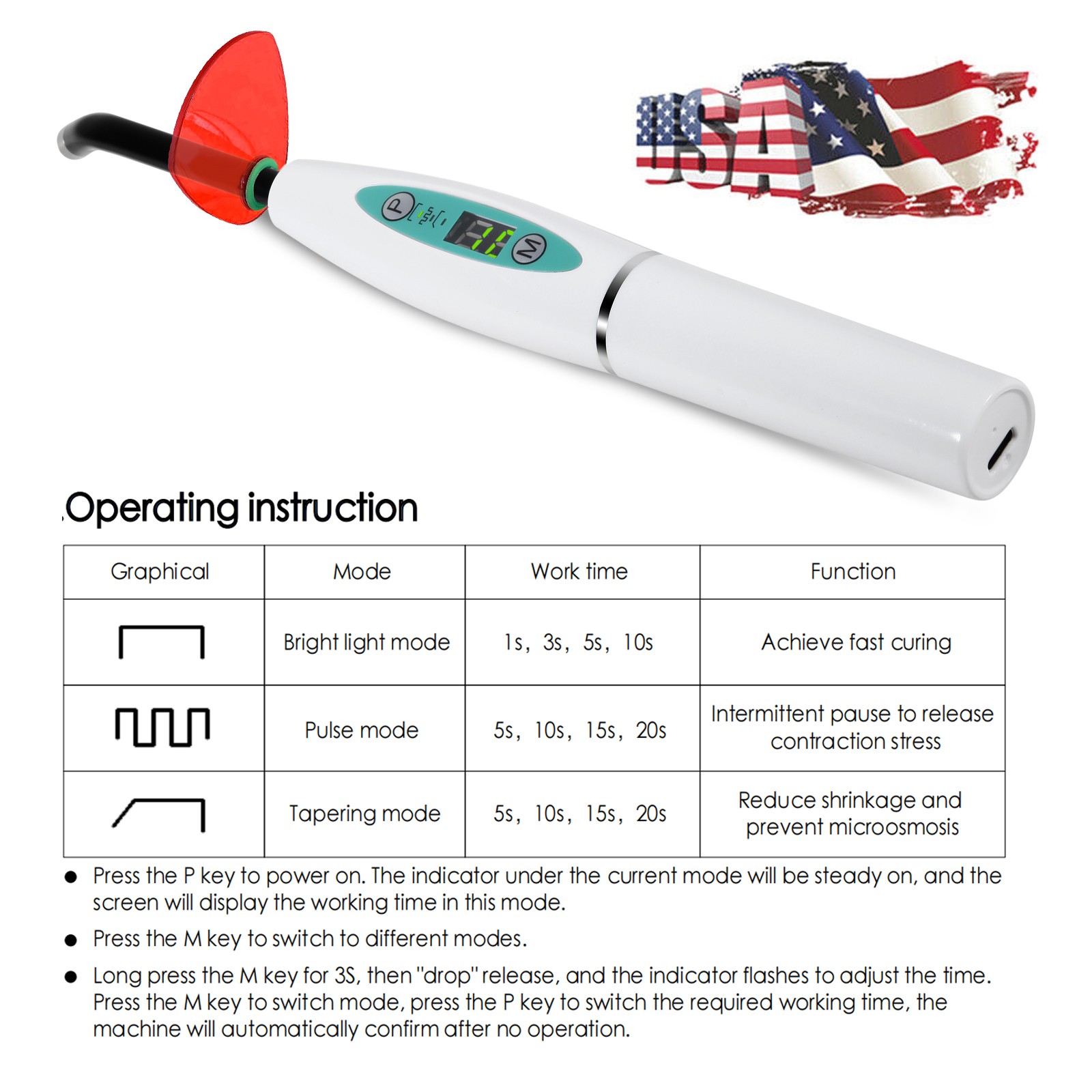 SANDENT Dental Implant 20:1 Reduction Contra Angle Push Button Handpiece F/ NSK
