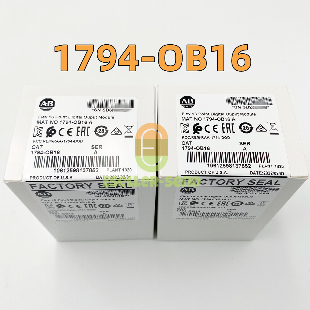 New Sealed AB 1794-OB16 Allen-Bradley FLEX 16-Point Digital Output Module TX