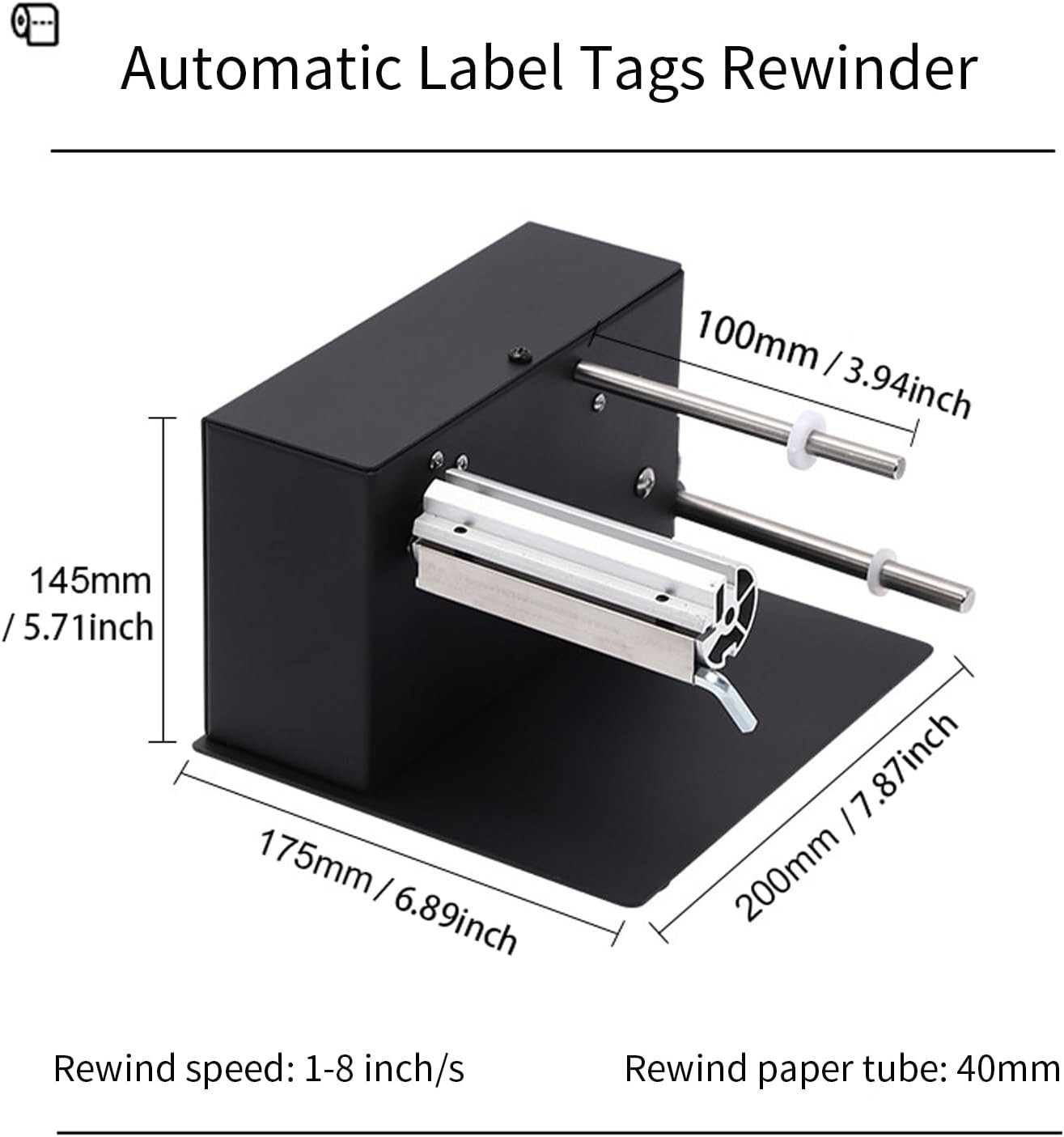 Automatic Label Rewinder Speed-Adjustable Label Rewinding Machine, Synchroniz…