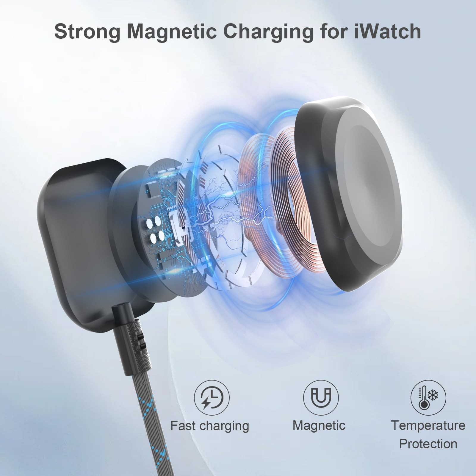 3 in 2 Multi Charging Cable for Apple Watch, iPhone & Galaxy USB C/Lightning…